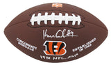 Ken Anderson Signed Wilson Cincinnati Bengals Brown Logo Football w/1981 NFL MVP