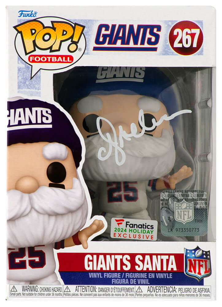 Ottis Anderson Signed New York Giants 'SANTA' Funko Pop Doll #191