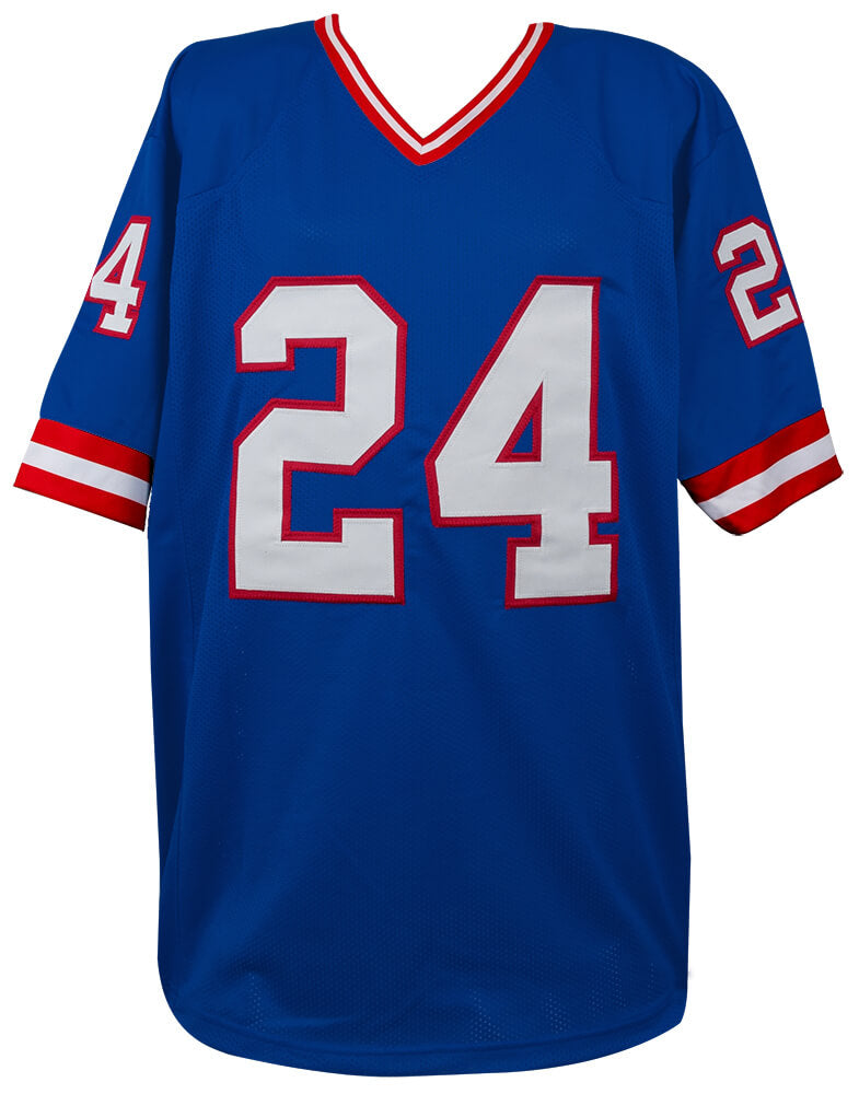 Ottis Anderson Signed Blue T/B Custom Football Jersey w/SB XXV MVP