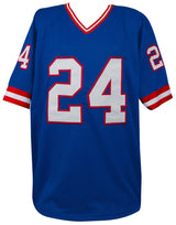 Ottis Anderson Signed Blue T/B Custom Football Jersey w/SB XXV MVP