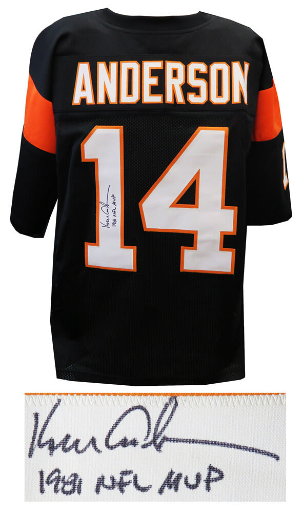 Ken Anderson Signed Black Custom Jersey w/1981 NFL MVP
