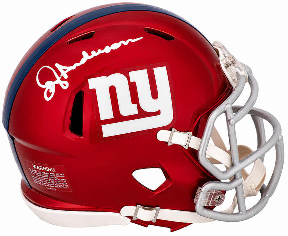 Ottis Anderson Signed New York Giants FLASH Riddell Speed Mini Helmet - (In White)