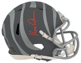 Ken Anderson Signed Cincinnati Bengals SLATE Riddell Speed Mini Helmet