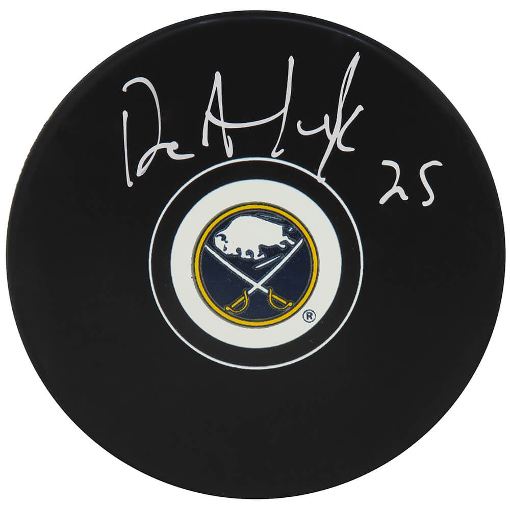 Dave Andreychuk Signed Buffalo Sabres Logo Hockey Puck