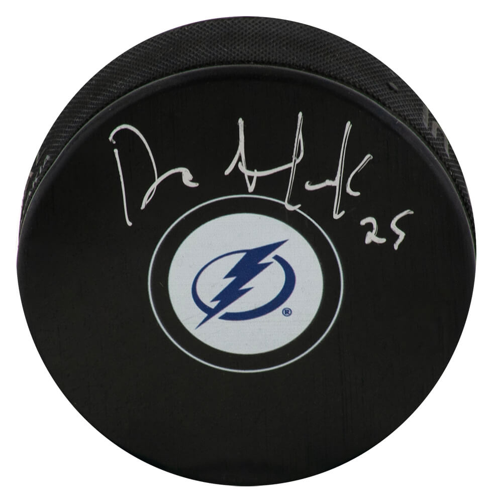 Dave Andreychuk Signed Tampa Bay Lightning Logo Hockey Puck