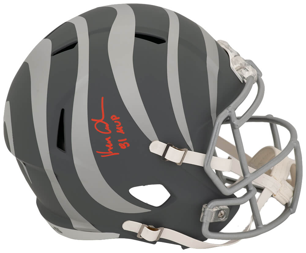 Ken Anderson Signed Cincinnati Bengals SLATE Riddell Full Size Speed Replica Helmet w/81 MVP