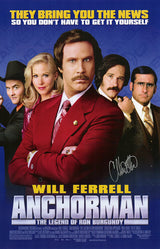 Christina Applegate Signed Anchorman The Legend of Ron Burgundy 11x17 Movie Poster