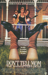 Christina Applegate Signed Don't Tell Mom The Babysitter's Dead 11x17 Movie Poster (In Blue)