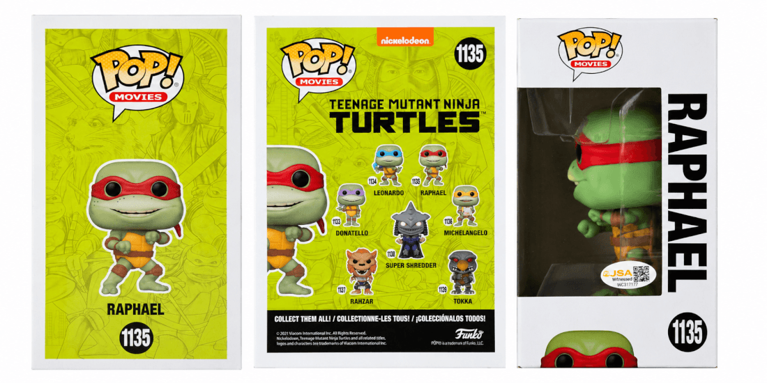 Sean Astin Signed Teenage Mutant Ninja Turtles (Nickelodeon) Raphael Funko Pop Doll #1135 w/Raph - (JSA)
