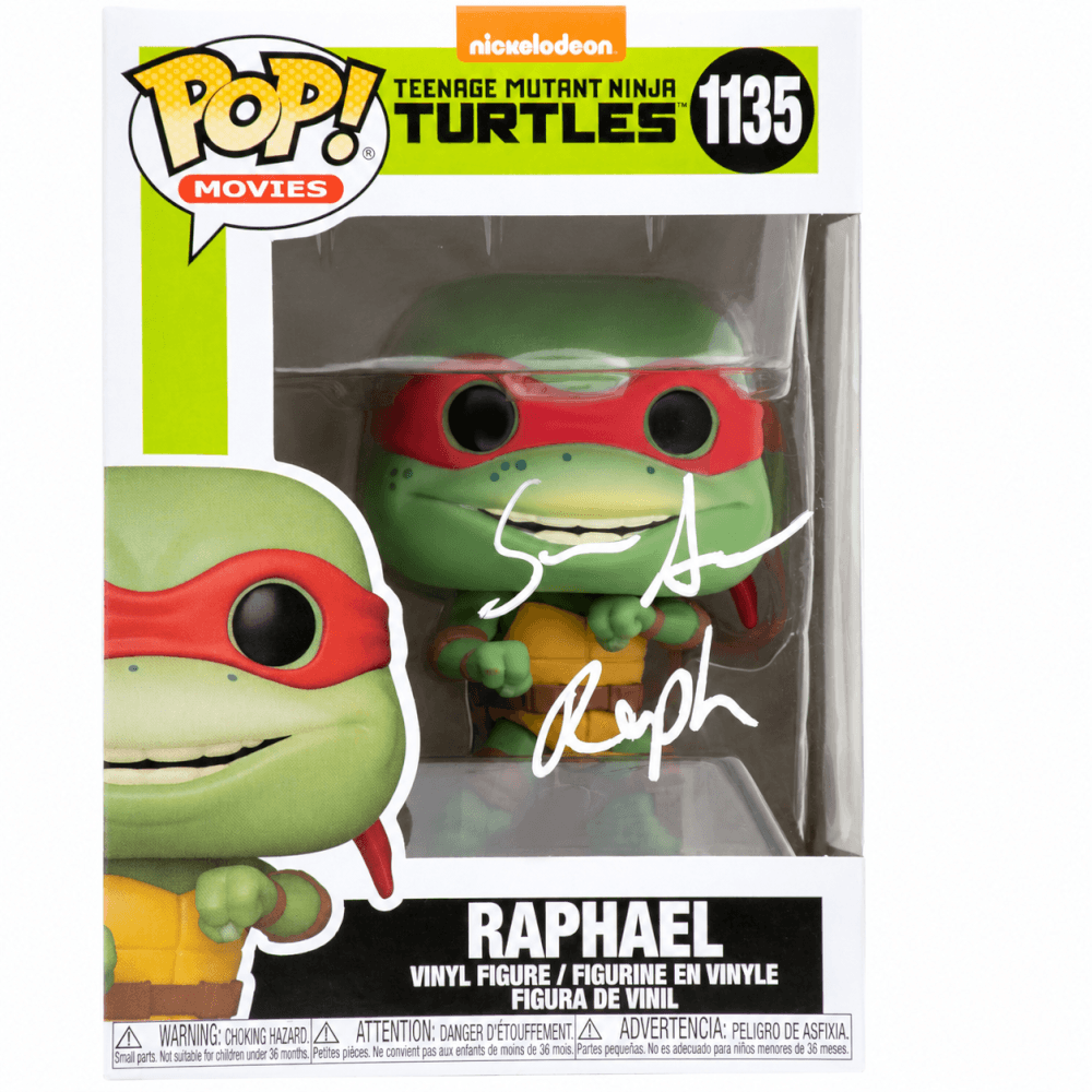 Sean Astin Signed Teenage Mutant Ninja Turtles (Nickelodeon) Raphael Funko Pop Doll #1135 w/Raph - (JSA)