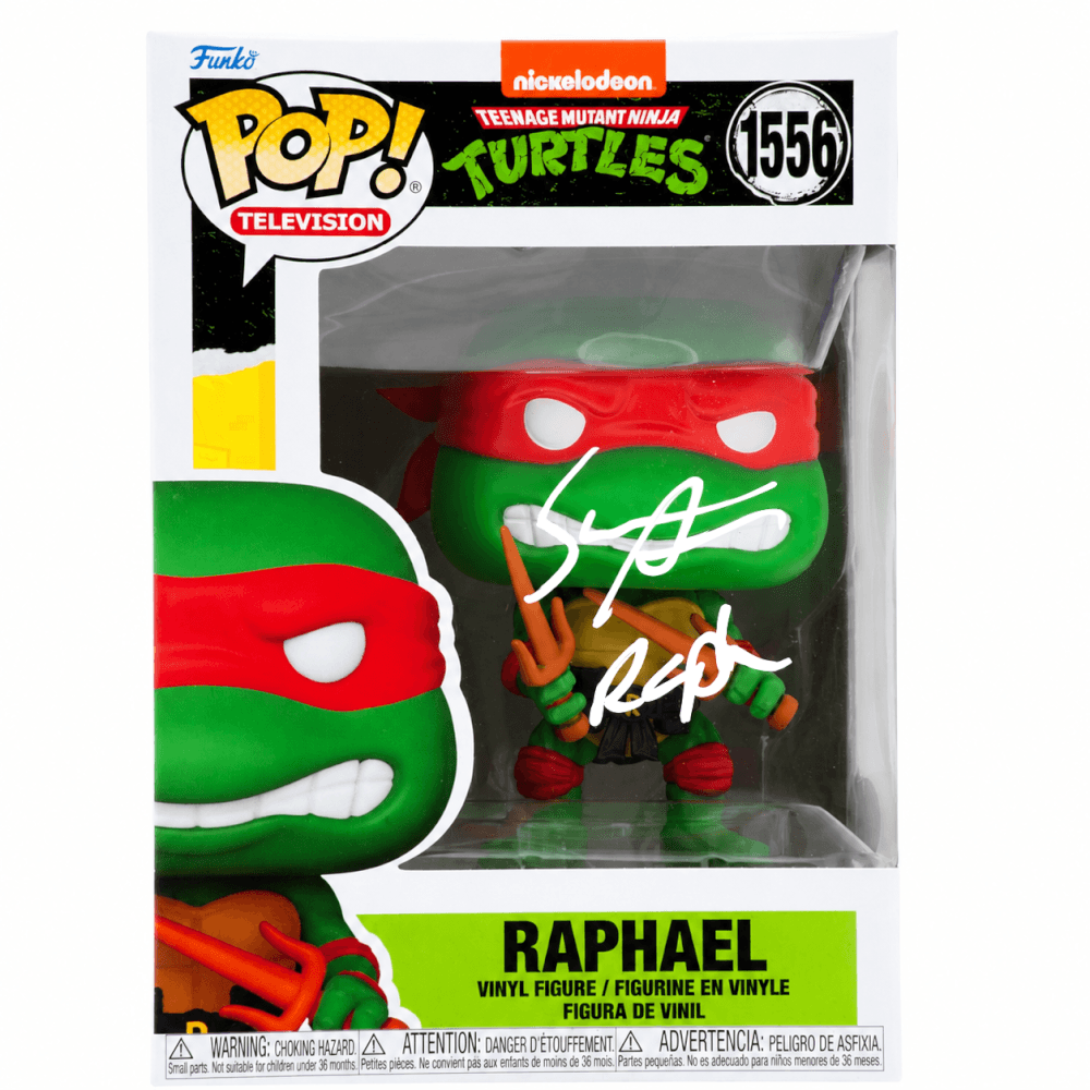 Sean Astin Signed Teenage Mutant Ninja Turtles (Nickelodeon) Raphael Funko Pop Doll #1556 w/Raph - (JSA)
