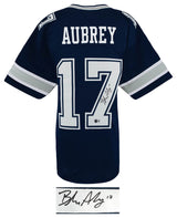 Brandon Aubrey Signed Navy Custom Football Jersey - (Beckett)