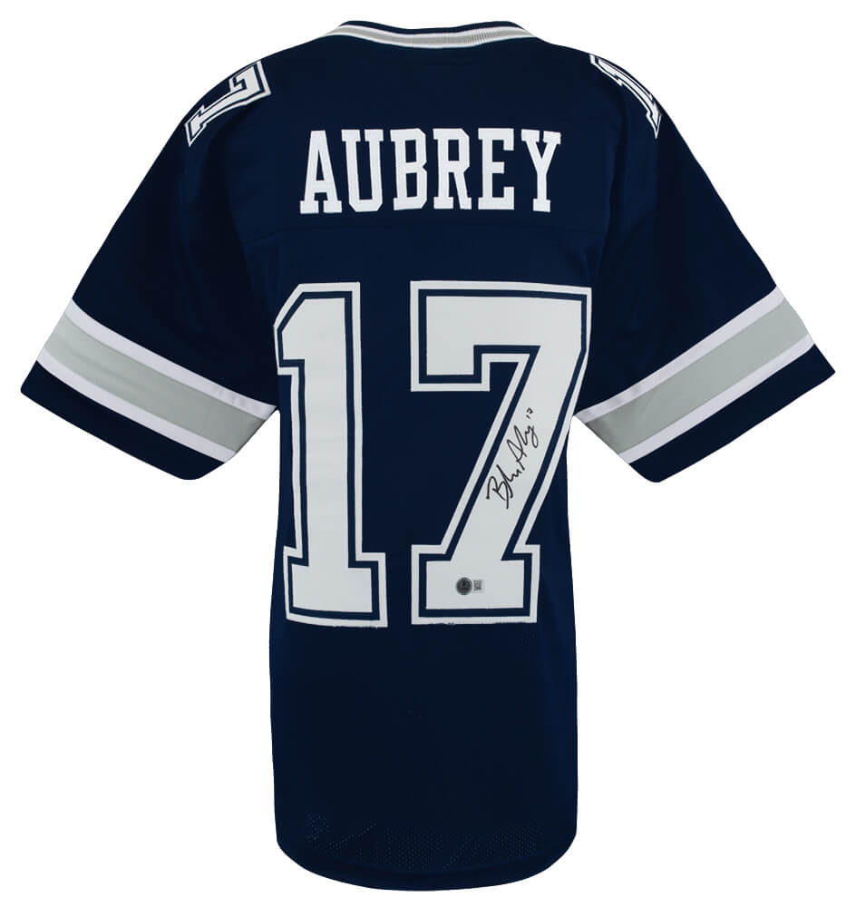 Brandon Aubrey Signed Navy Custom Football Jersey - (Beckett)