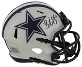 Brandon Aubrey Signed Dallas Cowboys RAVE Riddell Speed Mini Helmet