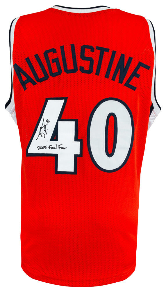 James Augustine Signed Orange Custom College Basketball Jersey w/2005 Final Four