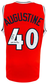 James Augustine Signed Orange Custom College Basketball Jersey w/2005 Final Four