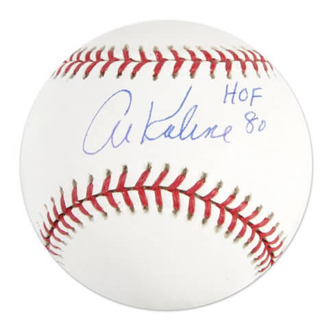 Al Kaline Signed Autographed MLB Baseball w/HOF'80