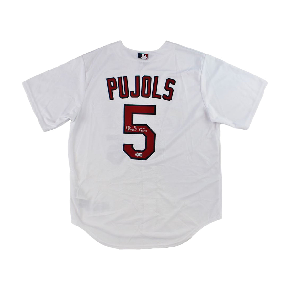 Albert Pujols Autographed St. Louis Cardinals Jersey with 700 HR Inscription - BAS