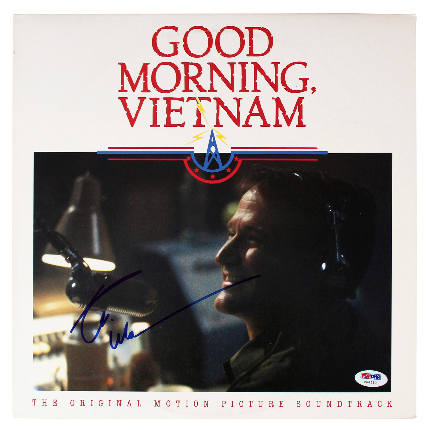 Robin Williams Good Morning Vietnam Signed Soundtrack Album Cover W/ Vinyl PSA