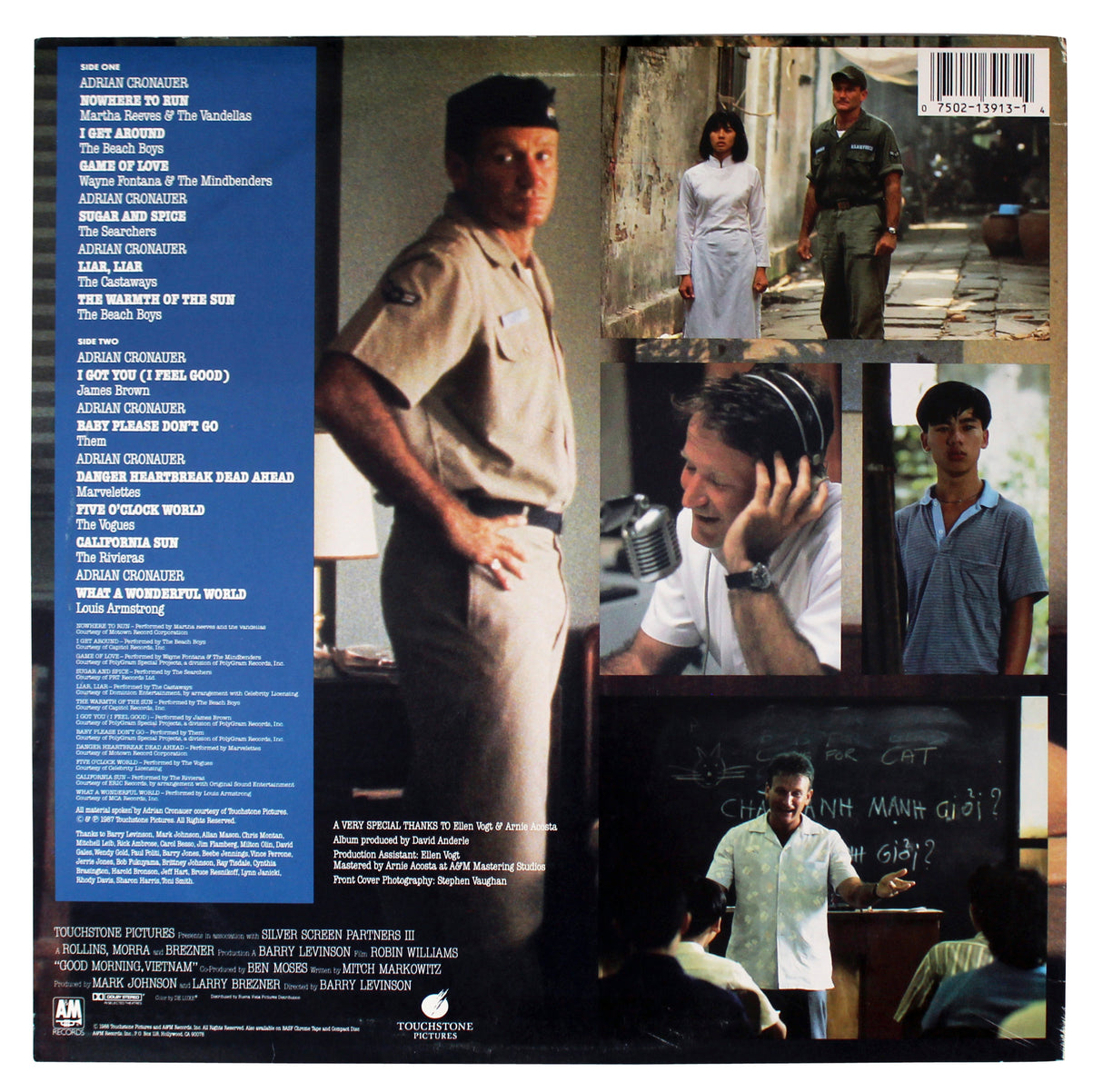Robin Williams Good Morning Vietnam Signed Soundtrack Album Cover W/ Vinyl PSA