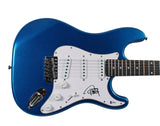 Tommy Chong Authentic Signed Blue Electric Guitar Autographed BAS #B18176