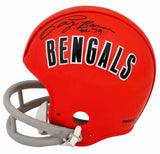 Coy Bacon Signed Cincinnati Bengals Throwback 2-Bar Riddell (VSR4) Mini Helmet
