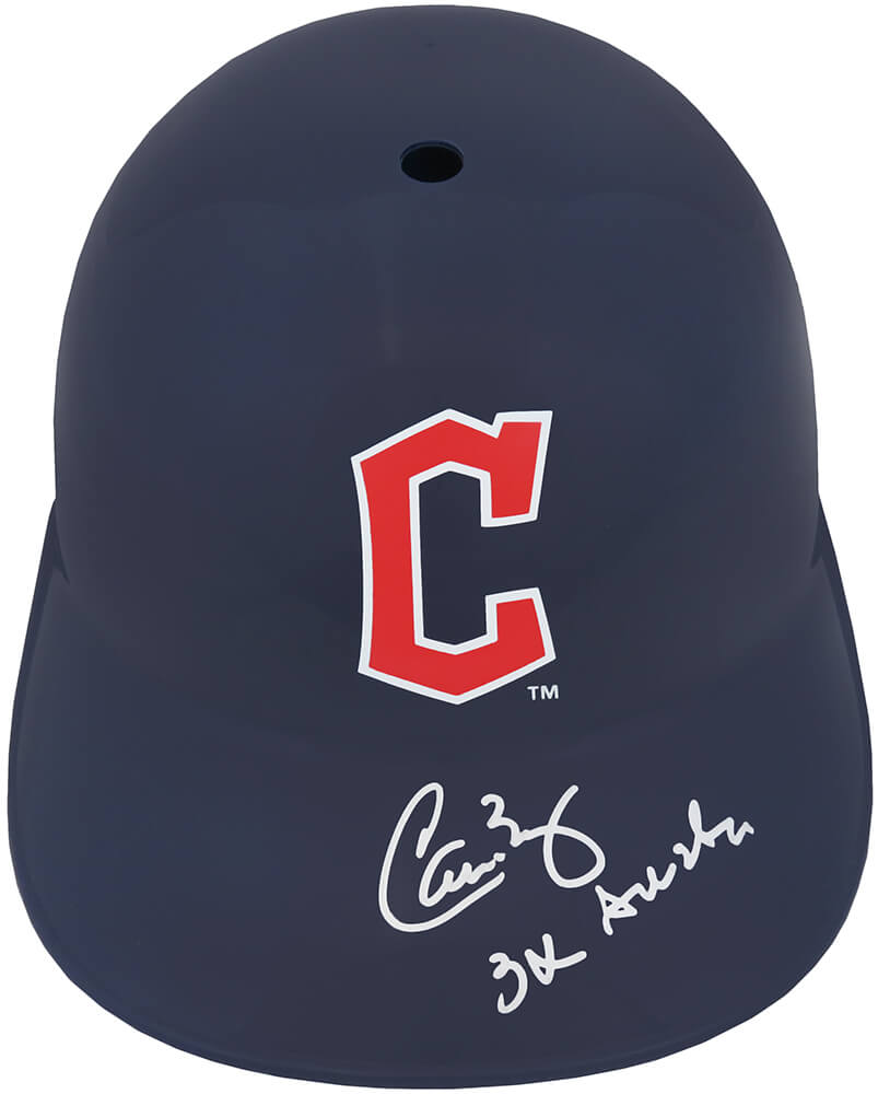 Carlos Baerga Signed Cleveland Guardians Souvenir Replica Batting Helmet w/3x All Star