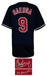 Carlos Baerga Signed Navy Custom Baseball Jersey w/3x All Star