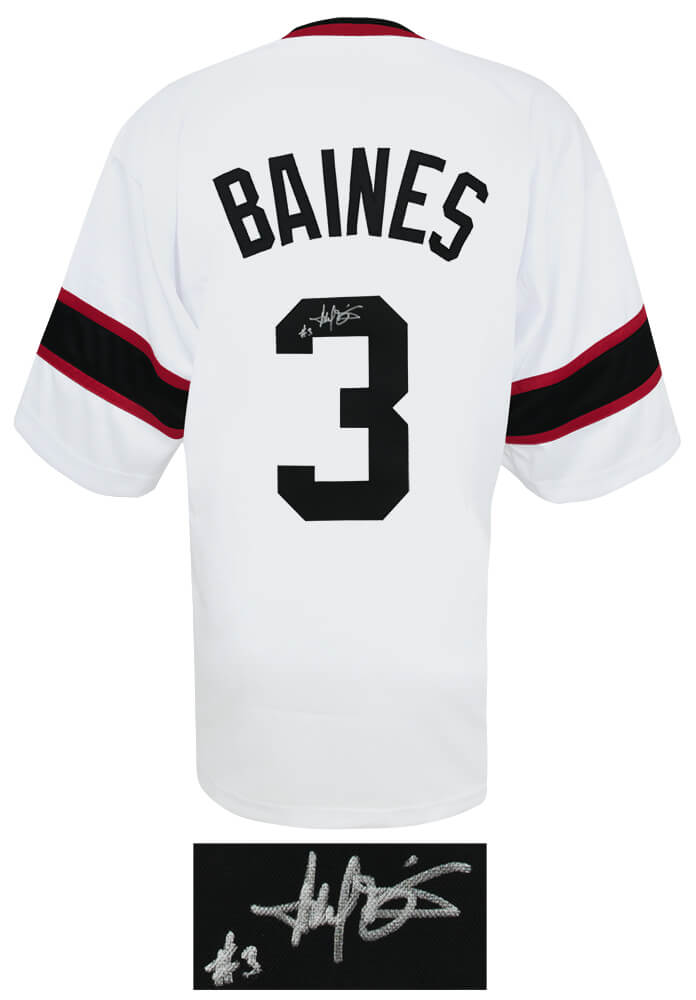 Harold Baines Signed White Throwback Custom Baseball Jersey