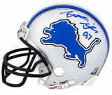 Boss Bailey Signed Detroit Lions Throwback Riddell (VSR4) Mini Helmet - (In Blue)