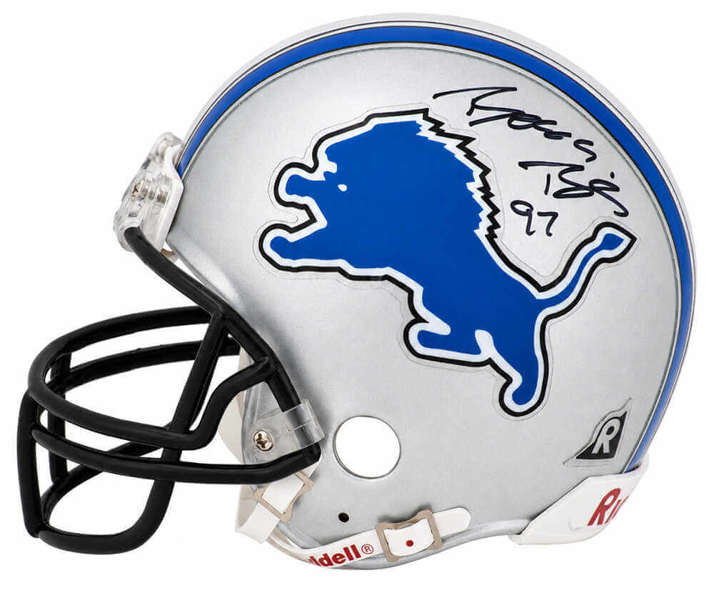 Boss Bailey Signed Detroit Lions Throwback Riddell (VSR4) Mini Helmet - (In Black)