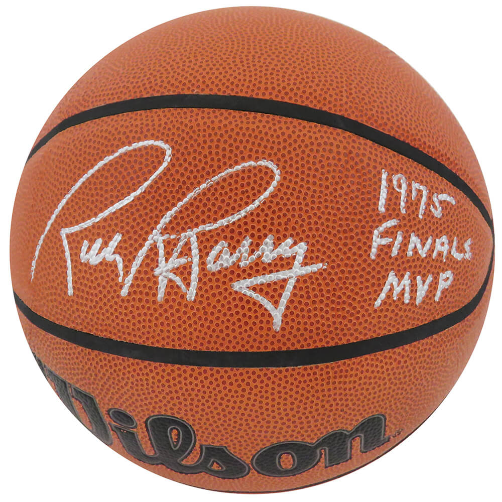 Rick Barry Signed Wilson Indoor/Outdoor NBA Basketball w/1975 Finals MVP