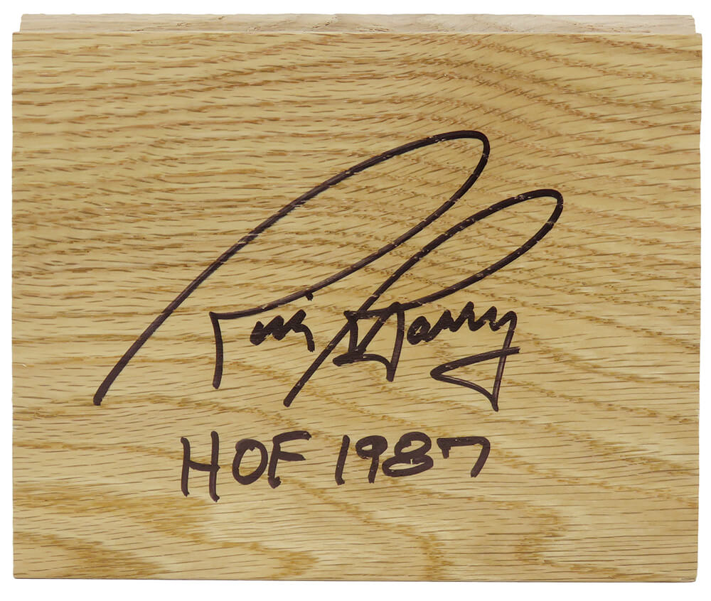 Rick Barry Signed 5x6 Floor Piece w/HOF'87
