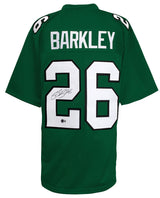 Saquon Barkley Signed Light Green Custom Football Jersey - (Beckett)