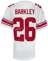 Saquon Barkley Signed New York Giants White Nike Limited Football Jersey - (Fanatics)