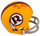 Mike Bass Signed Washington Yellow Throwback Riddell (VSR4) Mini Helmet - (In Red)