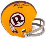 Mike Bass Signed Washington Yellow Throwback Riddell (VSR4) Mini Helmet - (In Black)