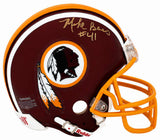 Mike Bass Signed Washington Throwback Riddell (VSR4) Mini Helmet