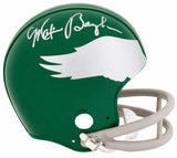 Maxie Baughan Signed Philadelphia Eagles Throwback 2-Bar Riddell (VSR4) Mini Helmet