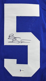 Brian Bosworth Authentic Signed Blue Pro Style Framed Jersey BAS Witnessed