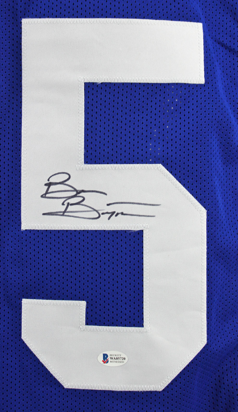 Brian Bosworth Authentic Signed Blue Pro Style Framed Jersey BAS Witnessed