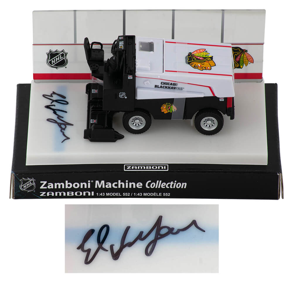 Ed Belfour Signed Chicago Blackhawks NHL Mini Zamboni