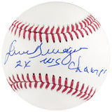 Juan Berenguer Signed Rawlings Official MLB Baseball w/2x WS Champs