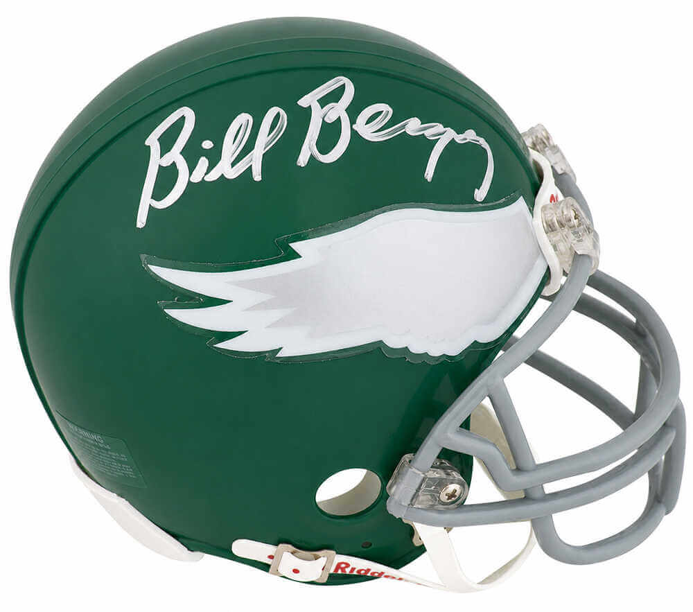 Bill Bergey Signed Philadelphia Eagles Throwback Riddell (VSR4) Mini Helmet