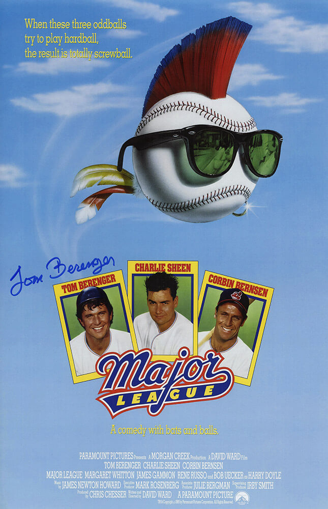 Tom Berenger Signed Major League 11x17 Movie Poster