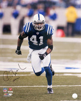 Antoine Bethea Signed Indianapolis Colts Blue Jersey Action 16x20 Photo