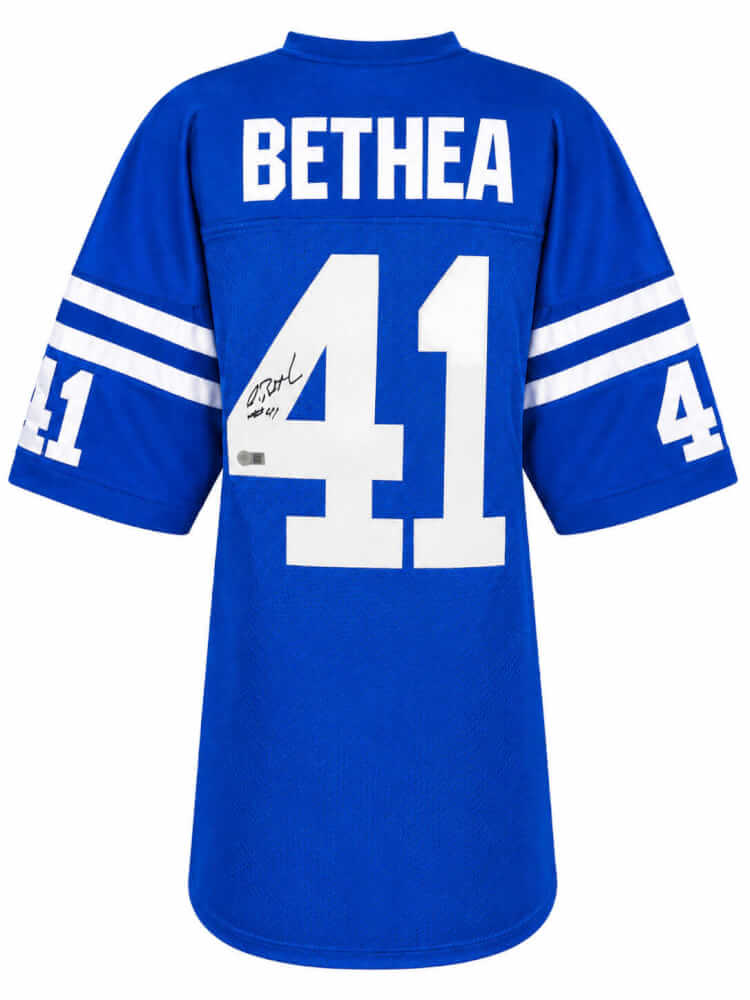 Antoine Bethea Signed Blue Custom Football Jersey