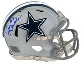 Steve Beuerlein Signed Dallas Cowboys Riddell Speed Mini Helmet