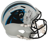 Steve Beuerlein Signed Carolina Panthers Riddell Full Size Speed Replica Helmet w/99 Pro Bowl