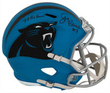 Steve Beuerlein Signed Carolina Panthers FLASH Riddell Full Size Speed Replica Helmet w/99 Pro Bowl